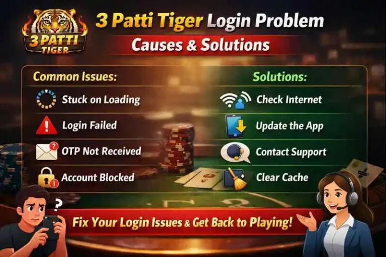 3 Patti Tiger Login Problem